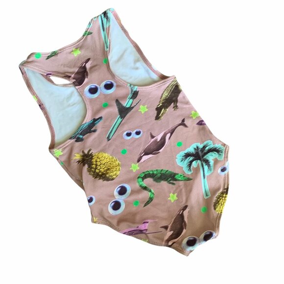 Stella McCartney Novelty Print Tropical & Seal Life One Piece Swimsuit - Picture 5 of 7